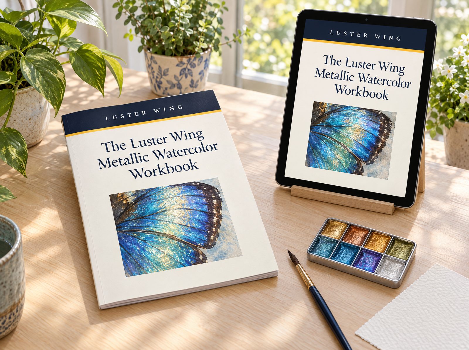 The Luster Wing Metallic Watercolor Workbook